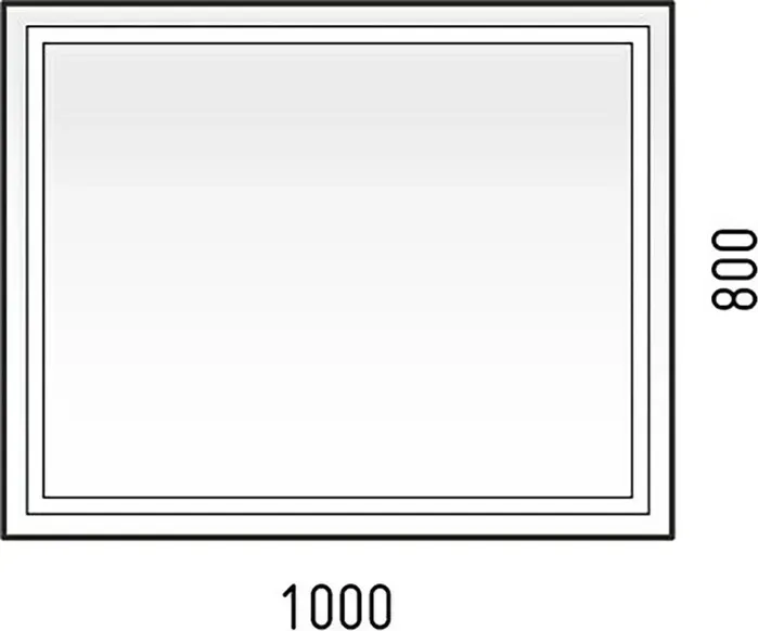 Зеркало Corozo Барго 100х80 подсветка, сенсор, белое (SD-00001187)
