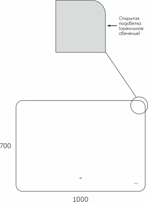 Зеркало Reflection Horizon 100х70 подсветка, датчик движения (RF4209HR)