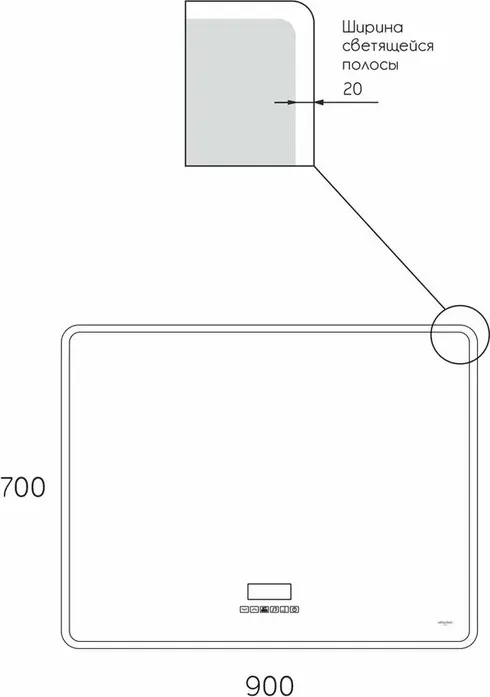 Зеркало Reflection Party 90х70 подсветка, сенсор, радио и подогрев (RF4717PT)