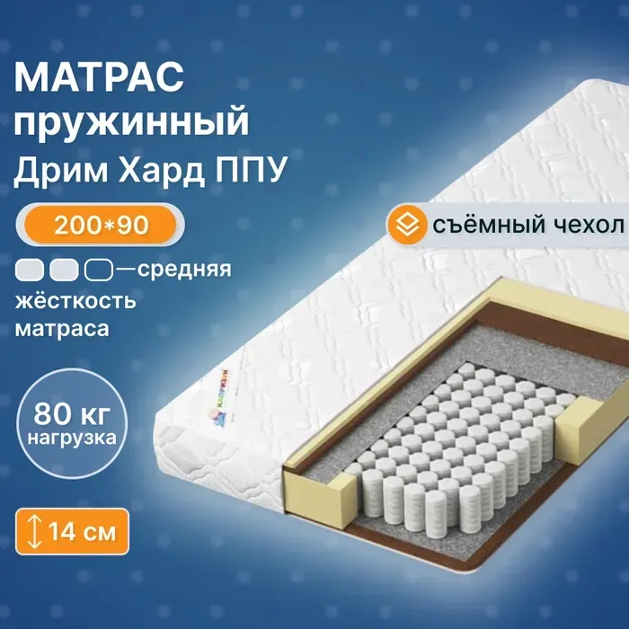 Матрас Капризун Дрим Хард ППУ 200x90
