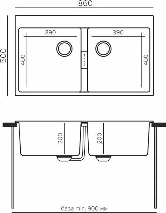 Мойка кухонная Tolero Loft TL-862 саванна (856370)