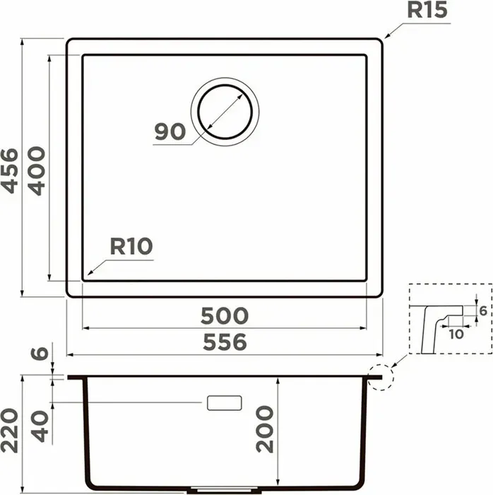 Мойка кухонная OMOIKIRI Yamakawa 55Т Integra-GR leningrad grey (4997266)