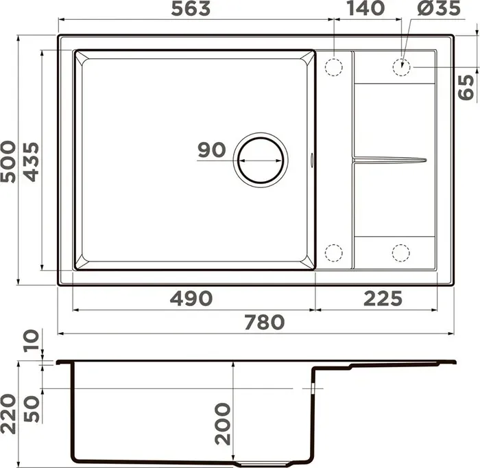 Мойка кухонная OMOIKIRI Sumi 78A-LB-GB графит (4997101)