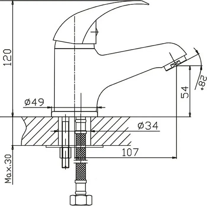 Смеситель для раковины Haiba HB15 хром (HB1015)