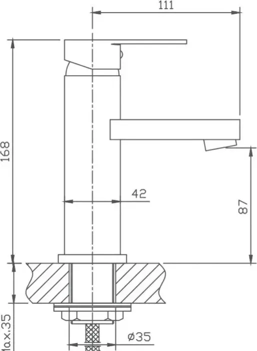 Смеситель для раковины Haiba HB02 хром (HB1002)