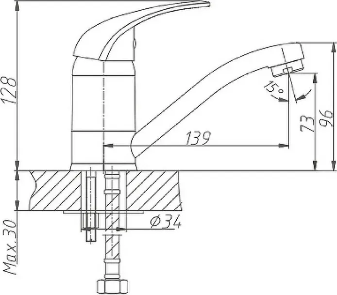 Смеситель для раковины Haiba HB03 хром (HB4503)