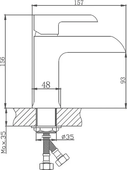 Смеситель для раковины Haiba HB805-8 белый/хром (HB10805-8)