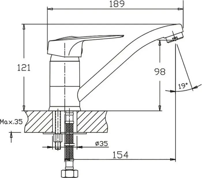 Смеситель для раковины Haiba HB37 хром (HB4537)