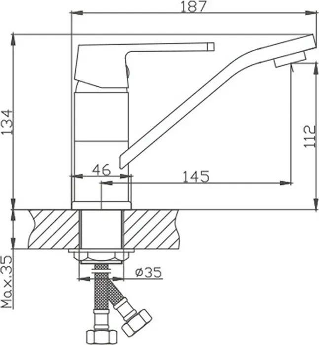 Смеситель для кухни Haiba HB804 белый/хром (HB45804-2)