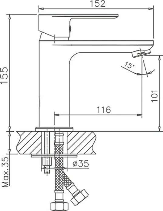 Смеситель для раковины Haiba HB505 хром (HB10505)