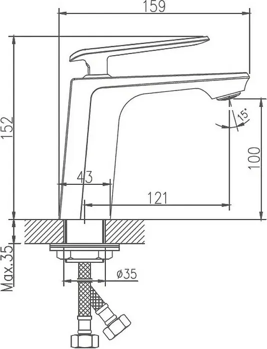 Смеситель для раковины Haiba HB548-8 белый/хром (HB10548-8)