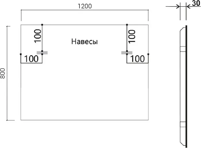 Зеркало Vincea 120х80 подсветка, сенсор, антизапотевание (VLM-3VN120B-2)
