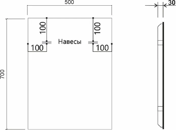 Зеркало Vincea 50х70 подсветка, сенсор, антизапотевание (VLM-3VN500B-2)