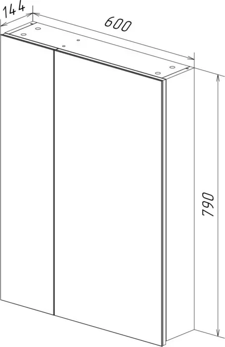 Зеркальный шкаф LEMARK Universal 60х80 белый глянец (LM60ZS-U)