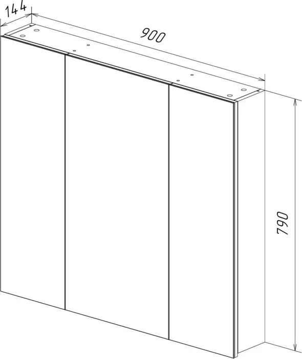 Зеркальный шкаф LEMARK Universal 90х80 белый глянец (LM90ZS-U)