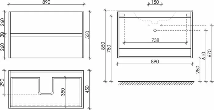 Тумба с раковиной Sancos с Urban 90 дуб галифакс натуральный (UR90EG, CN7002MB)