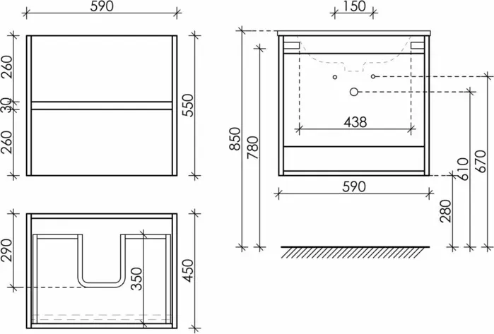 Тумба с раковиной Sancos с Urban 60 дуб галифакс натуральный (UR60EG, CN7001MB)