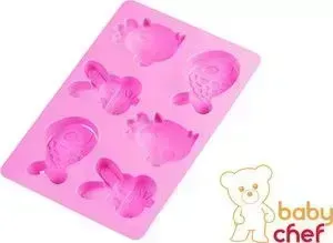 Форма для выпечки Oursson детских пирожных Baby Shef Silicone (BW2412S/RO)