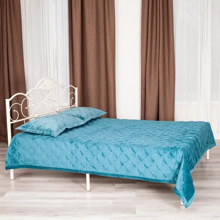 Кровать TetChair Federica (mod. AT-881) дерево гевея/металл, 160*200 (Queen bed), Белый (butter white)