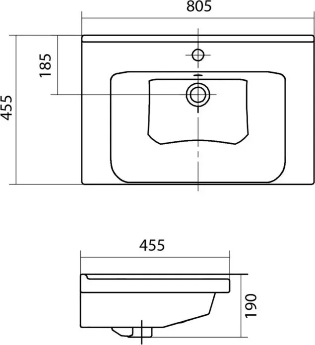 Раковина мебельная Volna Santek Миранда 80х45 (4640021622162)