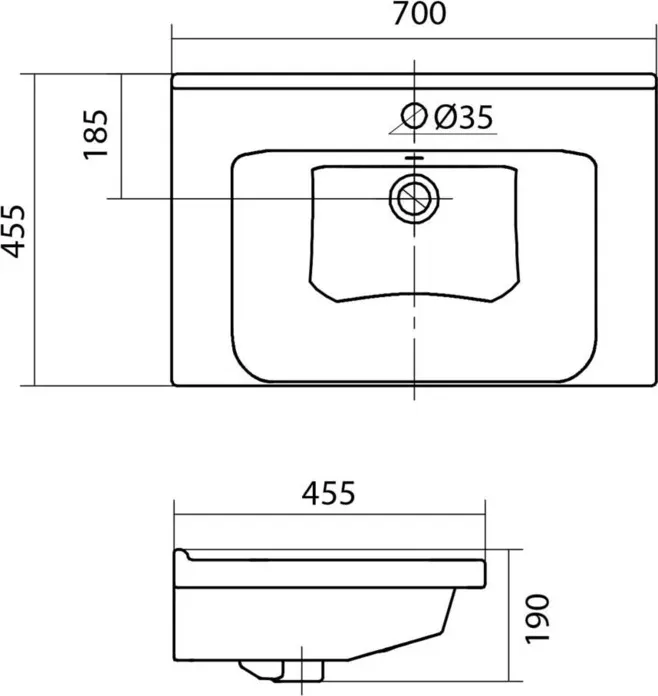 Раковина мебельная Volna Santek Миранда 70х45 (4640021623480)