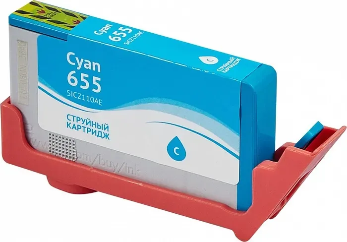 Картридж Sakura CZ110AE (№655 Cyan) для HP, голубой, 11 мл., 600 к.
