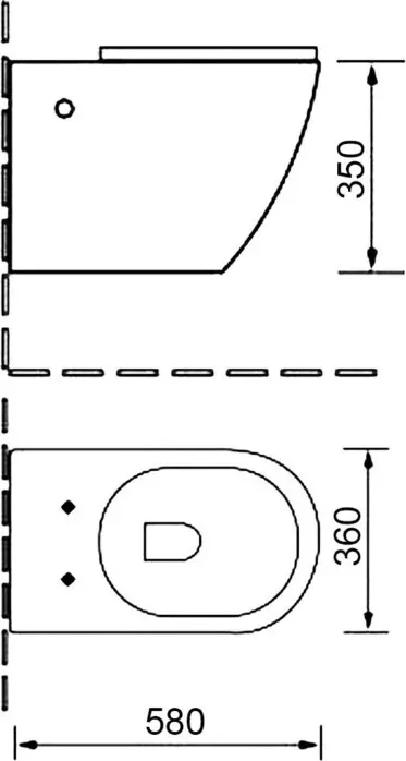 Унитаз подвесной Bloomix безободковый Olympia с импульсным смывом (OLYMPIA5031)
