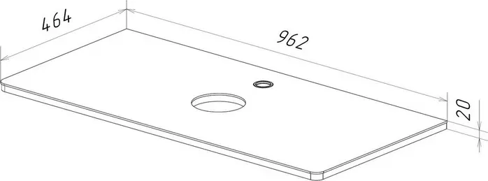 Столешница LEMARK Olivia 100х45 белая (LM08OL100S)