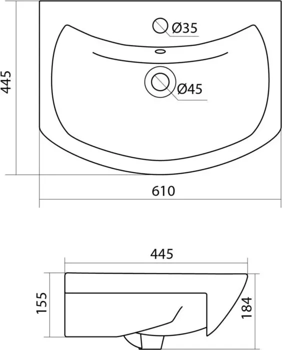 Раковина мебельная Volna Santek Балтика 60х44 (4620000141358)