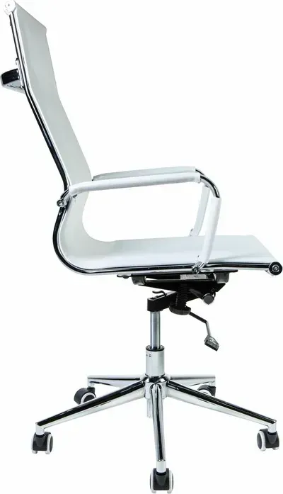 Кресло офисное НОРДEN Хельмут H-102-5 (white) сталь + хром / белая сетка NORDEN + /