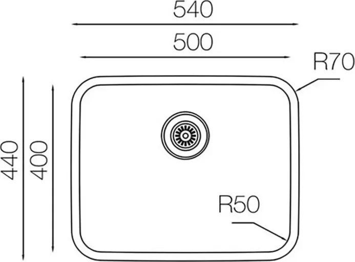 Мойка кухонная Wellinox D500 GT8K нержавеющая сталь