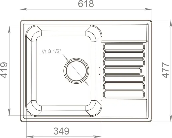 Мойка кухонная Reflection Prima RF0460BL черная