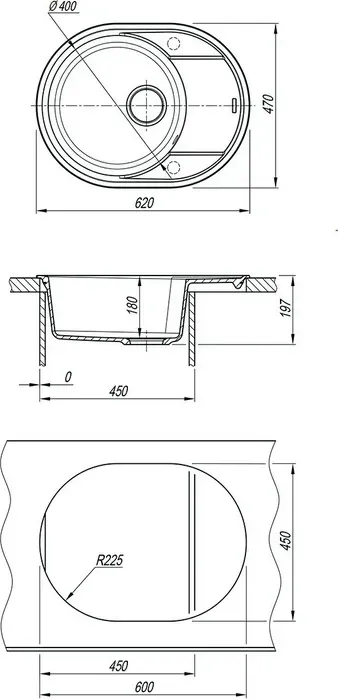 Мойка кухонная LEMARK Lacha 620 бежевый