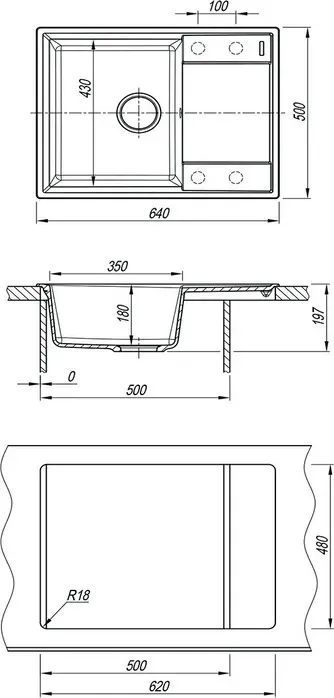 Мойка кухонная LEMARK Imandra 640 бежевый