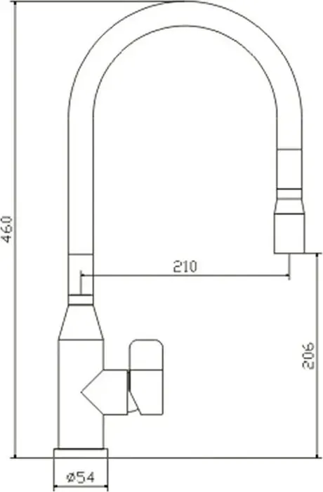 Смеситель для кухни Seaman Eco Venice нержавеющая сталь/черный (SSN-1096P-SS)