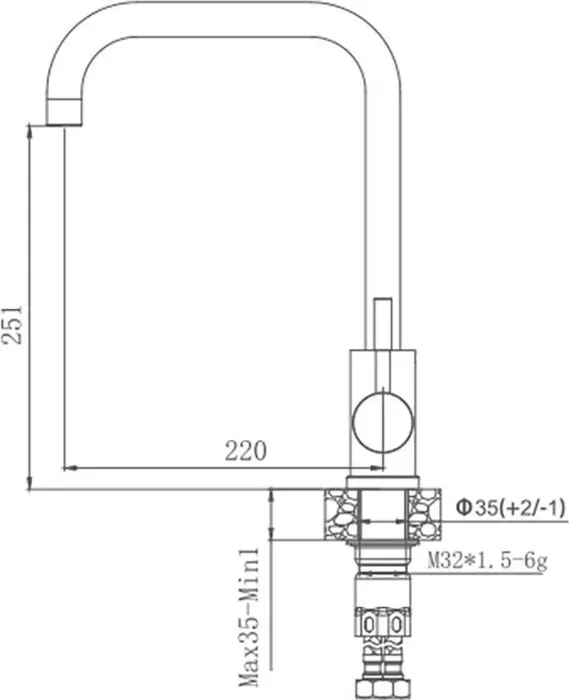 Смеситель для кухни Haiba сталь (HB71304-4)