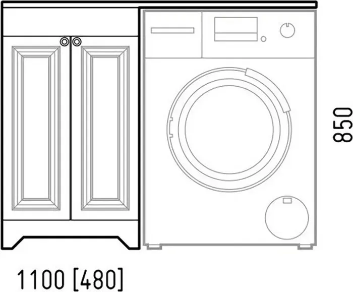 Тумба под раковину Corozo Леон 48х47 белая (SD-00000890)
