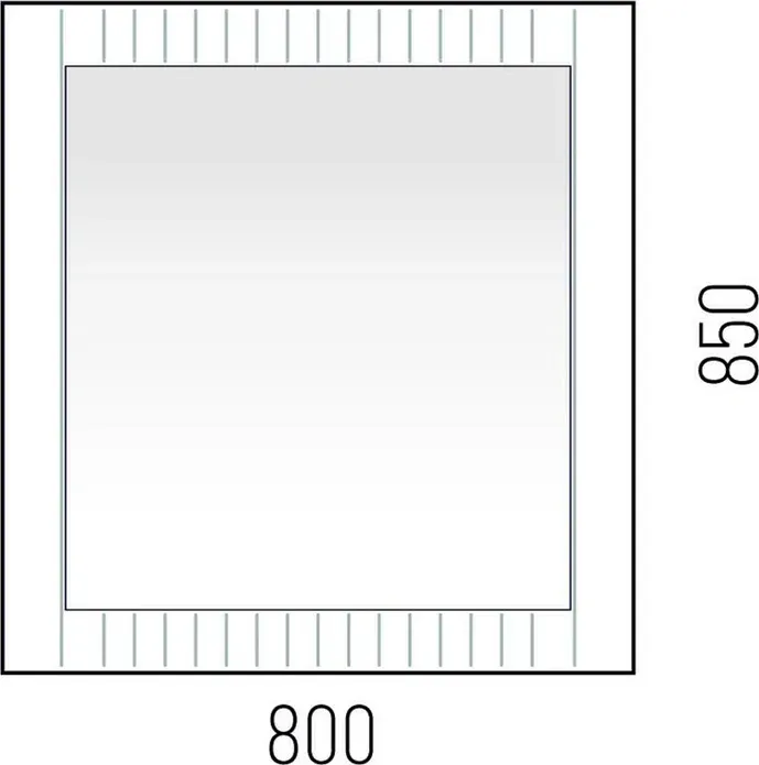 Зеркало Corozo Терра 80х85 графит матовый (SD-00001327)