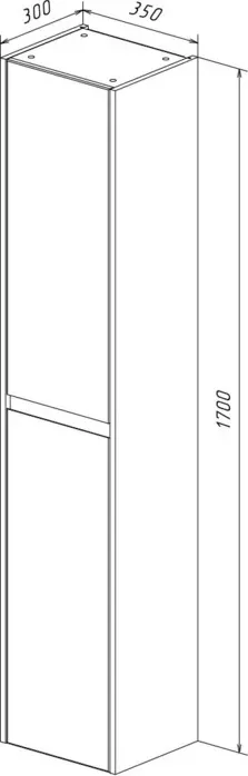 Пенал LEMARK Combi 35х170 дуб кантри/белый глянец (LM03C35P-dub)