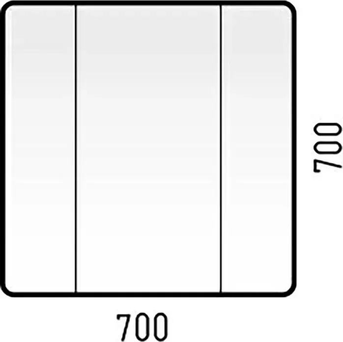 Шкаф-зеркало Corozo Монро 70х70 белый (SD-00000678)