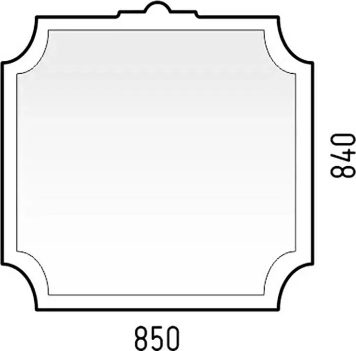 Зеркало Corozo Манойр 85х85 белое (SD-00000980)