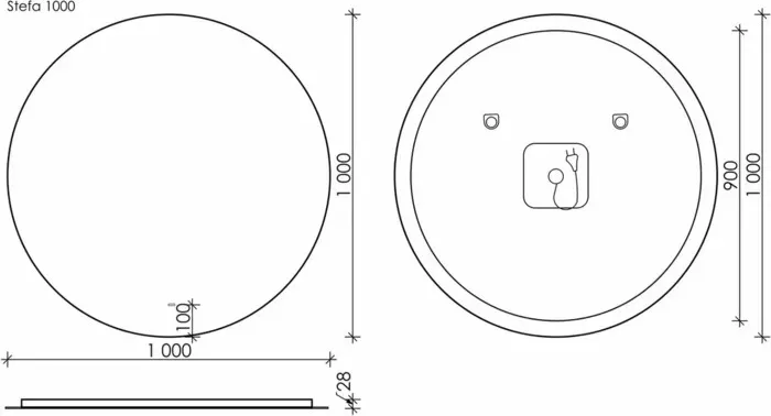 Зеркало Sancos Sfera 100х100 подсветка, сенсор (SF1000)