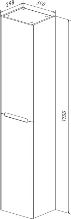 Пенал LEMARK Buno 35х170 белый глянец (LM04B35P)