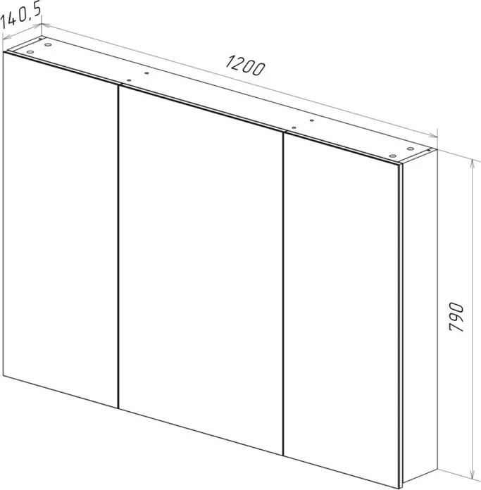 Зеркальный шкаф LEMARK Universal 120х80 белый глянец (LM120ZS-U)