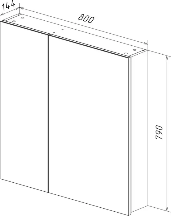 Зеркальный шкаф LEMARK Universal 80х80 белый глянец (LM80ZS-U)