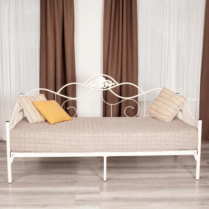 Кровать TetChair Federica (mod. AT-881) дерево гевея/металл, 90*200 см (Day bed), Белый (butter white)