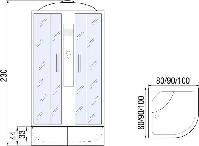Душевая кабина River Desna XL 80/43 MT