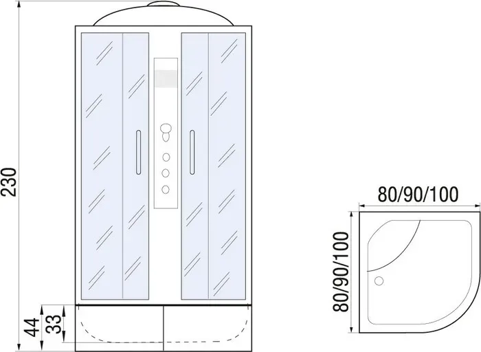 Душевая кабина River Dunay XL 80/43 TH