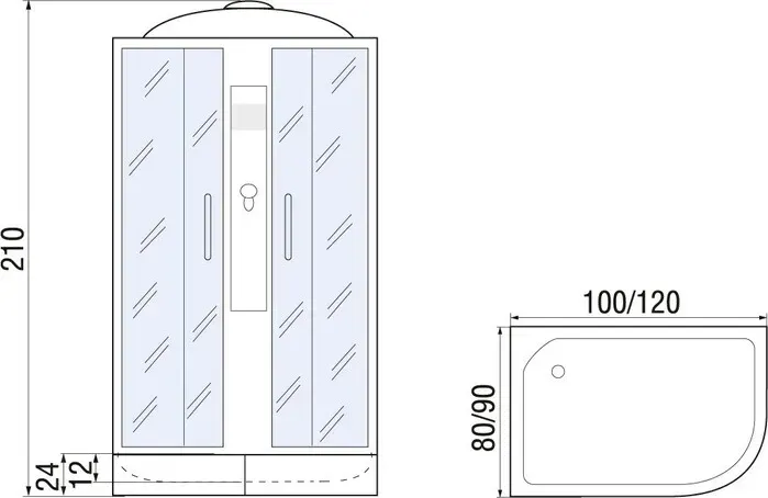 Душевая кабина River Desna 120/90/24 МТ R
