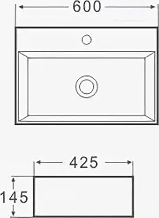 Раковина мебельная Selena Quadra 60х42 (Q01160WG)